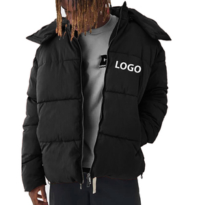 OEM Custom Design Men's Stand Collar Canvas <b>Bubble</b> Jackets High Street Style Winter <b>Top</b> Selling Oversize Warm Front Logo - Product Image 5
