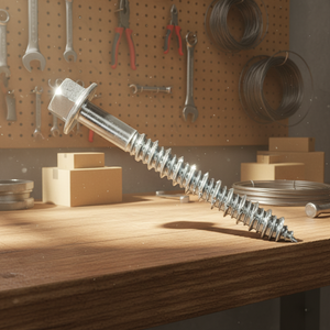 สกรูเกลียวปล่อยหัวหกเหลี่ยมภายนอก เกลียวหยาบ สำหรับงานไม้ รุ่น PDC โมเดล 4 เหล็กกล้าคาร์บอนความแข็งแรงสูง คลาส 4 (C1022/1018)  ขนาดเมตริก/นิ้ว - Product Image 1