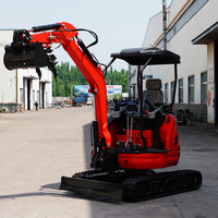 Mini-excavatrice WOMI avec moteur diesel pour l'aménagement paysager, l'installation de canalisations, le creusement de conduites et les travaux de tranchées