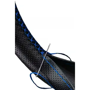 Cubierta de volante de costura perforada cosida azul Cubierta de costura Premium para mayor visibilidad y agarre - Product Image 5