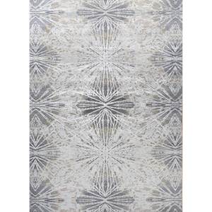 พรมขนสัตว์ผสมไหมไผ่ถักมือลาย Kavi Ivory รุ่น Chaos Theory Collection-Esk-400 รูปทรงสี่เหลี่ยมผืนผ้า สำหรับห้องนั่งเล่น ห้องโถง - Product Image 1