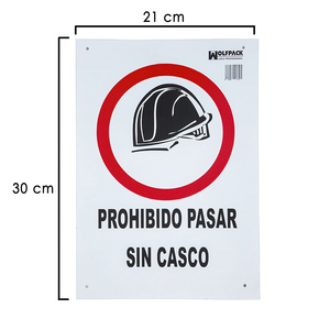 Cartello Proibito Passare Senza Casco 21 x 30 (Altezza) cm. - Product Image 1