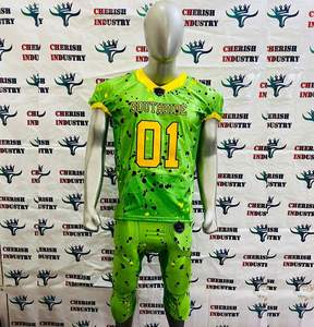 Equipo de diseño de sarga, uniforme de sublimación de fútbol americano, camisetas sublimadas personalizadas de poliéster spandex - Product Image 4