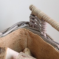 Panier en rotin tressé avec roulettes, paniers de rangement faits à la main, rotin naturel, moderne, multifonction, fabriqué au Vietnam