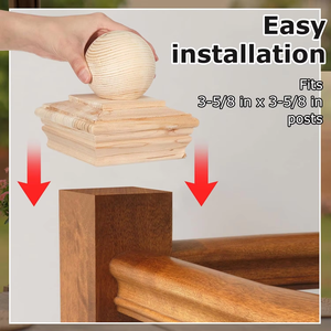 หมวกเสาไม้จริงสำหรับใช้ในโรงพยาบาลแกะสลักรูปทรงที่เป็นเอกลักษณ์ชิ้นส่วนบันไดบริการ OEM จากเวียดนาม - Product Image 3