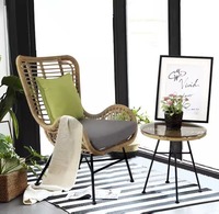 Chaise de jardin en rotin pliable et empilable moderne, siège lounge, mobilier de patio extérieur, portable et léger