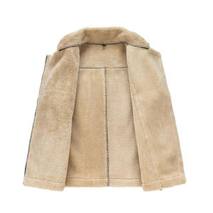 <b>Mens</b> Avi-Ator Casual Sleeveless Shearling Fur Real <b>Leather</b> Thick Sherpa Vintage Vest Pilot Biker <b>Waistcoat</b> - Product Image 2