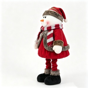Custom Standing Freestanding Snowman Plush Backpack <b>Christmas</b> Winter Decor with PP Cotton Filling 51cm-99cm - Product Image 1