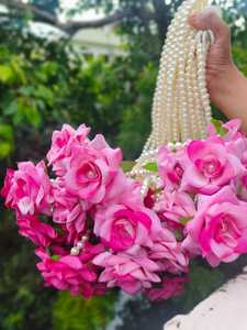 Rosa perla cadena flor guirnalda Floral boda decoración colgante de pared al aire libre evento tema Fiesta función Festival telón de fondo - Product Image 4