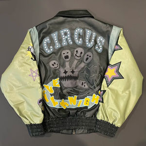 Chaqueta universitaria delgada de cuero genuino para hombre, famosa chaqueta clásica de bisontes, bordado marrón, ropa de lana de invierno Premium limitada - Product Image 6