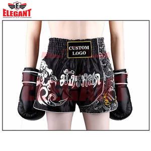 Logo personnalisé Muay Thai Boxing Shorts Kickboxing Fight Wear Short de boxe Muay Thai respirant personnalisé par Elegant Sports - Product Image 2