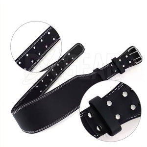 Venta al por mayor Power Fitness Belt Grueso cuero de vaca Cinturón de levantamiento de pesas Gym Power Lifting Belt - Product Image 6