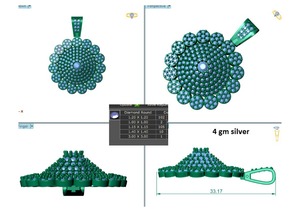 Pendentif fleur de diamant symphonie lumineuse captivant bijoux fins en laiton pour enfants plaqué or et entièrement incarné - Product Image 2