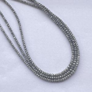 Cuentas Redondas Facetadas de Diamante Gris Natural de 2 mm, 3 mm, 4 mm, Certificadas por IGI para la Fabricación de Joyas, Precio de Fábrica, Venta al por Mayor - Product Image 2