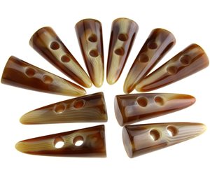 Premium Quality Stylish Animal-Style Horn Bone <b>Toggle</b> Custom Size 2-Hole Coat Jeans <b>Button</b> Natural Horn Material High - Product Image 4