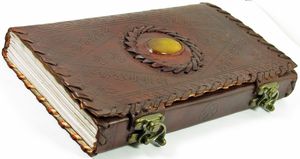 Đá dập nổi da chính hãng ràng buộc Tạp Chí Nhật ký sổ tay Sketchbook với trống hoặc lót trang cho du lịch và quà tặng bằng văn bản - Product Image 2