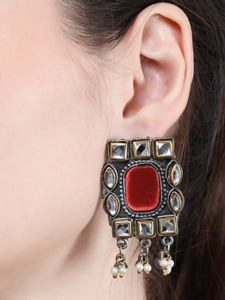 Collar indio con diseño de fabricante, Gargantilla oxidada chapada en plata, collar de plata de latón, joyería oxidada hecha a mano - Product Image 3