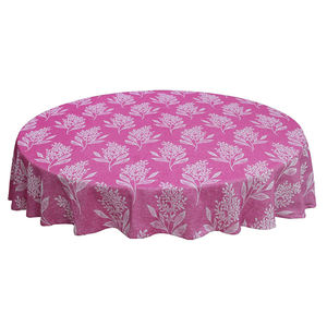 Nappe à carreaux en polyester 100% Matériau en tissu durable de technique tissée sans couture ronde de 126 pouces - Product Image 2