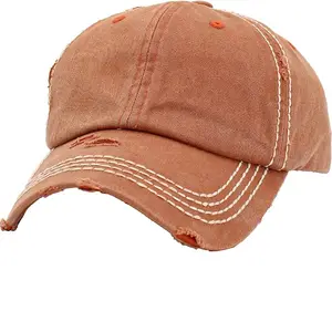 定制空白帽子，带刺绣标志5面板和6面板棉运动帽购买男女棒球帽