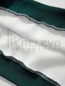 Nouveau sweat-shirt en molleton de coton de haute qualité à col rond pour l'hiver, brodé, prix d'usine en gros, bordure rayée, doublure thermique - Product Image 2