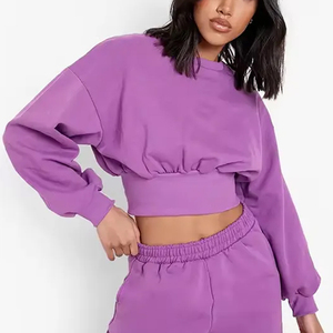 Chándal informal de invierno de alta calidad para mujer, chándal de manga larga ajustado, Color sólido, diseño estampado de talla grande - Product Image 4