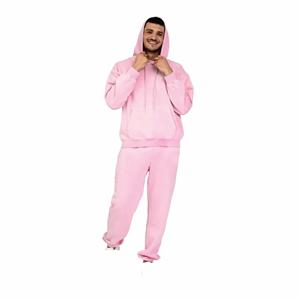 Ensemble de pantalons et sweat à capuche empilés pour hommes 100% coton jogging deux pièces en polaire lourde pour l'hiver - Product Image 2