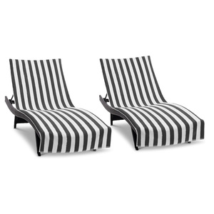 100% pur coton bleu rayure piscine bain essuie-mains ensemble séchage rapide haute qualité Style moderne pour adultes pour plage hôtel Spa Resort - Product Image 4