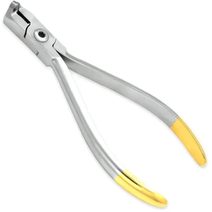 Pince dentaire orthodontique incurvée pour cintrer les fils en acier inoxydable Instrument manuel poignée en or Source d'alimentation dentaire chirurgicale - Product Image 1