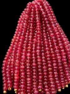 3mm 4mm <b>Red</b> Burmese Spinel Faceted Rondelle <b>Beads</b> Natural Loose Gemstone Strand for Necklace Bracelet Jewelry Making Wholesale - Product Image 2