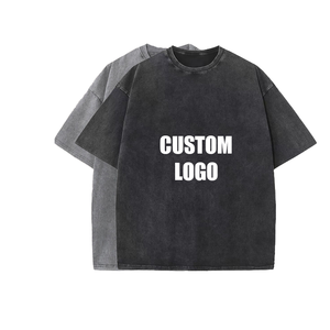T-shirts pour hommes délavés à l'acide, coupe ample et classique, avec logo personnalisé et motifs graphiques, par un fabricant de vêtements - Product Image 3
