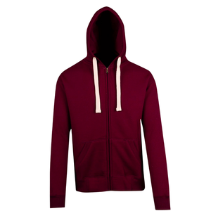 Sweat-shirt à capuche en molleton de coton uni, fermeture éclair, unisexe, vêtements d'hiver, fermeture éclair intégrale, sweat-shirt décontracté, fournisseur en gros - Product Image 1