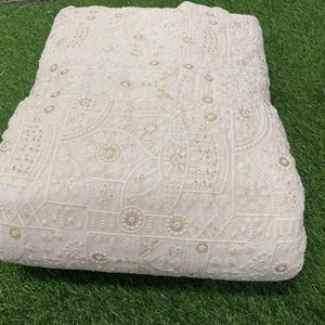 Tejido revestido e impreso liso viscosa Georgette bordado Sherwani & Kurta telas para ropa de trabajo bodas y bolsos - Product Image 3