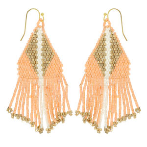 ต่างหูที่ประณีตและมีสไตล์สำหรับผู้หญิงทำจากลูกปัดแก้วดีไซน์ลูกปัดคุณภาพระดับพรีเมียมเหมาะสำหรับทุกโอกาส - Product Image 4