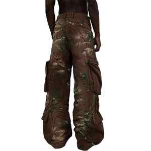 Pantalones vaqueros rasgados personalizados para hombre, suministro de fábrica OEM ODM, algodón transpirable elástico, ajuste azul, ropa de moda de etiqueta privada - Product Image 5