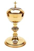 Ciboire en laiton traditionnel, nouveau design, pour les services de communion chrétienne, ciboire en laiton gravé, conçu pour l'église.