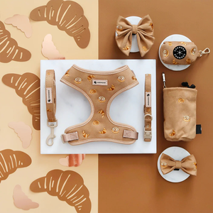 Set <span class=keywords><strong>Harnesses</strong></span> Anjing Bordir Mewah Custom OEM yang Dipersonalisasi, Tali Kekang, dan Tas Jalan-Jalan Anjing yang Dapat Disesuaikan untuk Pelatihan Hewan Peliharaan - Product Image 1