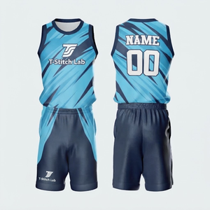 Maillots de basket-ball pour hommes de qualité supérieure, respirants, à col rond, sans manches, légers, à motif uni, anti-transpiration - Product Image 1