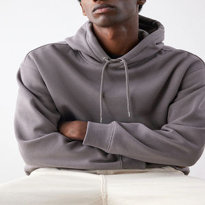 Trendy Premium Heavyweight Oversized Unisex Hoodie 100% Cotton Streetwear Sudadera con capucha en blanco con logotipo personalizado - Product Image 5