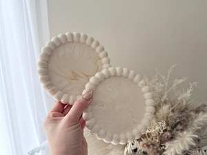 Ensemble de sous-verres en marbre et bois, design moderne et durable, finition polie, forme personnalisée, décoration de table, promotion mariage - Product Image 5