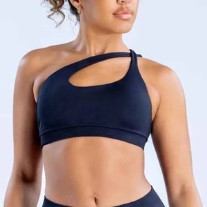 Sujetador de mujer elegante de un hombro, Sujetador deportivo informal de alta calidad para mujer, nuevo sujetador de Yoga de nailon Spandex 2025 - Product Image 5