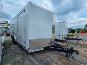 Remorque de transport fermée en aluminium à double essieu pour le stockage extérieur - Product Image 6