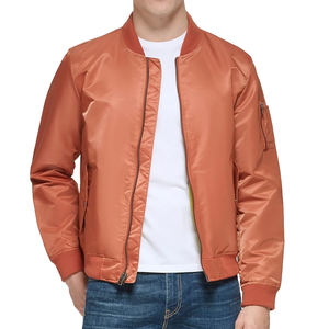 Veste bomber en satin personnalisée à la vente chaude, veste en satin pour hommes, taille plus, vêtements décontractés, veste en satin brillante - Product Image 4