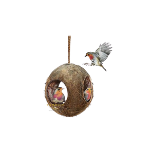 Nido de Coco Ecológico, Refugio Natural para Loros, Pinzones y Aves Pequeñas - Product Image 3