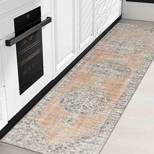 <b>Printed</b> Rug: Vibrant Floral Pattern <b>for</b> Dining Room or <b>Bathroom</b>,With Pile Soft Rug - Product Image 1