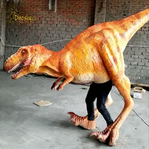 特別な休日のための魅力的なメカニカルシリコンゴム着用可能な恐竜の動物の衣装