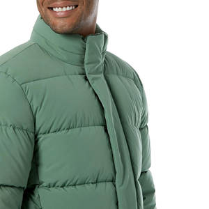 Chaqueta acolchada larga personalizada para hombre con acolchado, abrigo con cremallera y capucha para uso diario en invierno al aire libre - Product Image 6