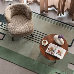 Alfombra La Palma de Lana de Nueva Zelanda Pura, Hecha a Mano, de Pelo Alto y Base de Látex, Gruesa, para Sala de Estar o Dormitorio, Venta al Por Mayor - Product Image 1