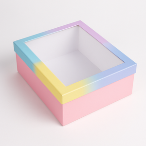 Caja de papel de diseño bonito y personalizado, ventana transparente en relieve, revestimiento UV, caja de envío ecológica para regalo de panadería, uso de entrega en línea - Product Image 2