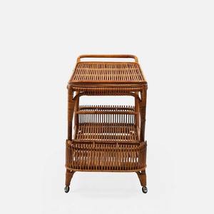 Carrito de Bar de Ratán Natural Hecho a Mano Ecológico, Acabado Oscuro, Muebles al por Mayor para Hoteles, Restaurantes y Bares, Fabricante al por Mayor - Product Image 3