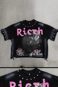 Camiseta Personalizada de Fabricante, Camiseta Gráfica DTG de Peso Pesado, Camiseta Corta Cuadrada de 300 g/m² para Hombre - Product Image 4